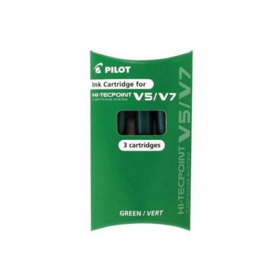 Pochette de 3 recharges pour V5/V7 BEGREEN encre verte - PILOT