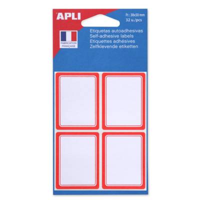 Pochette de 32 étiquettes scolaires 38 x 50 mm - APLI-AGIPA
