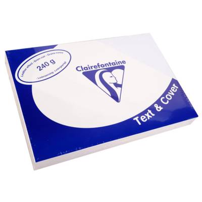 Paquet de 100 Couvertures reliure Text&Cover 240g A4 210x297 mm Blanc - CLAIREFONTAINE