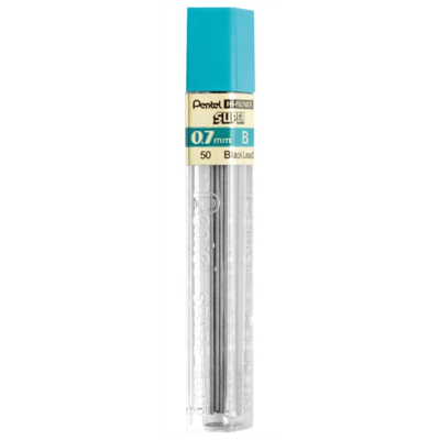 Etui de 12 mines HI-POLYMER SUPER 0,7 mm B - Pentel