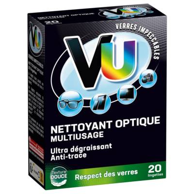 Nettoyant Optique x20 Lingettes - VU
