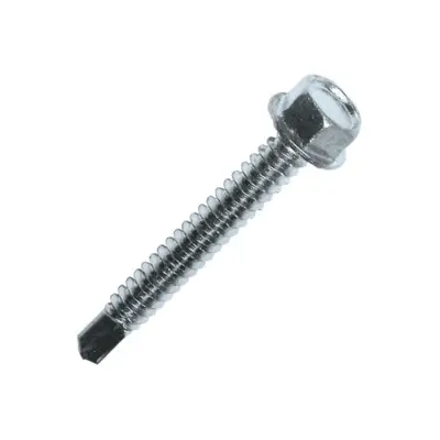 Vis autoperceuse acier zingué blanc tête hexagonale - 3,5 mm x 16 mm - Assemblage 10 mm - Boite de 500 - SCELL IT - THT5-35016 - SCELL-IT