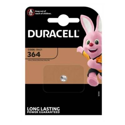 Pile oxyde argent pour montres "Watch" 364 (SR60) 1,5 Volt - DURACELL