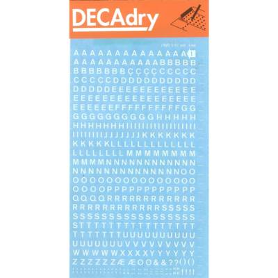 Lettres Transferts (1 Feuille) DDB1F 4 mm Blanc - APLI-AGIPA