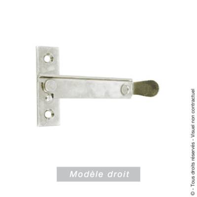 Arrêt persienne à visser + butée droit + gauche zingué blanc - 90mm - Gedimat - AFBAT