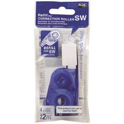 Recharge pour Roller de Correction Lateral Rechargeable SW 12m x 4.2mm Bleu - PLUS JAPAN