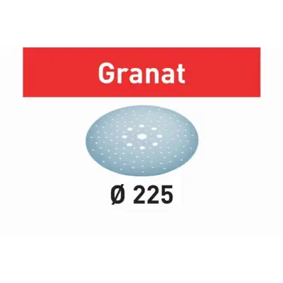 Abrasifs Granat FESTOOL pour ponceuse Planex - Grain 240 D.225/128 - Boîte de 25 - 205663
