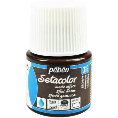 Flacon 45ml Peinture textile effet Daim MARRON - PÉBÉO