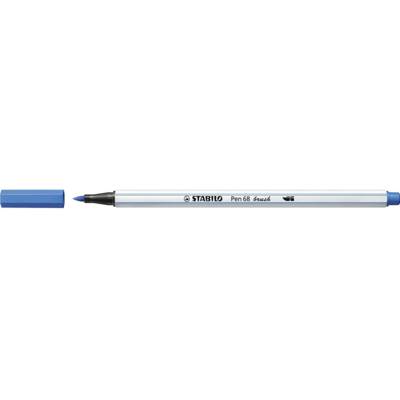 Feutre pointe pinceau Pen 68 brush bleu foncé - STABILO