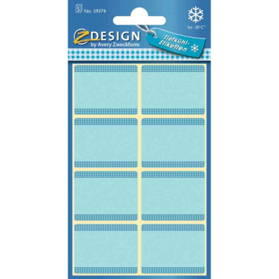 Lot de 5x8 étiquette pour congélateur Z-design 36 x 28 mm Bleu - AVERY Zweckform