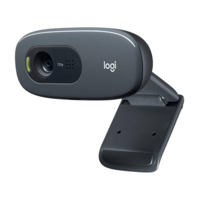 Webcam HD - C270 Correction de la lumière, micro antiparasites, noir - LOGITECH