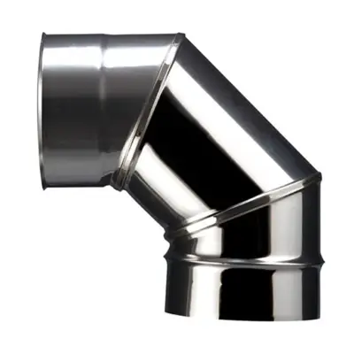 Coude 90° inox SOI à facettes soudées Ø130 POUJOULAT cd 90-130 SOI - 52130741 - CHEMINEES POUJOULAT