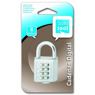 Cadenas Digital à Code 8 chiffres Largeur 35 mm - SAFETOOL