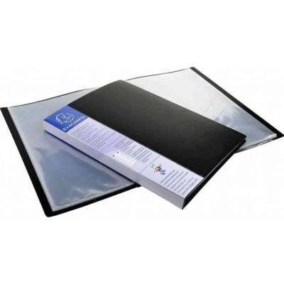 Protège-documents UPLINE PP Opaque 30 pochettes 60 vues Noir - EXACOMPTA