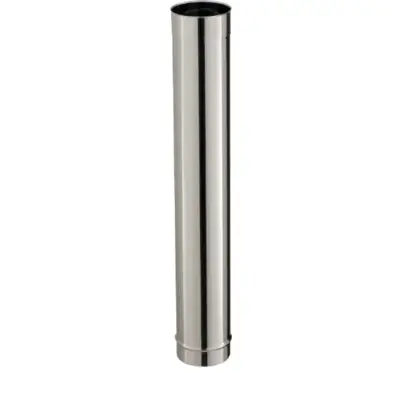 Tuyau inox 304 soudé 500 Ø130 L.500-130 SOI POUJOULAT - 52130704 - CHEMINEES POUJOULAT
