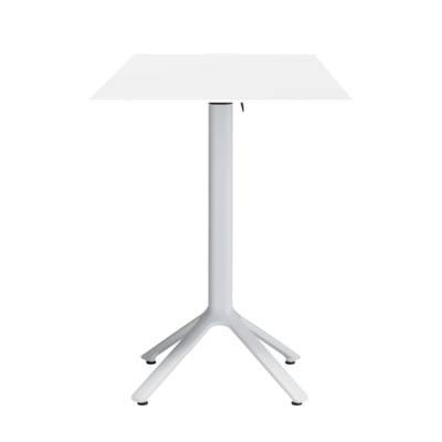 Mange-debout rabattable pied blanc 60x60cm blanc chants blancs - terrasse - RestooTab