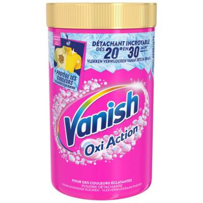 Détachant Oxi Action Poudre efficace dès 20° Pot de 1,41 Kg - VANISH