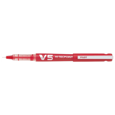 Roller Rechargeable Hi-Techpoint V5 Encre Liquide Begreen Pte Fine Rouge - PILOT