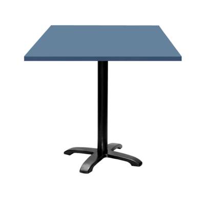 Table pied noir 70x70cm bleu note - intérieur - RestooTab