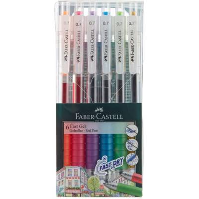 Set 6 stylos roller gel - FABER-CASTELL