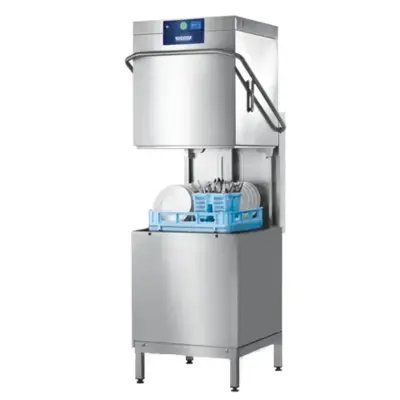 Lave-vaisselle à capot - 500x500mm (Panier laverie) - Surpresseur de rinçage, Pompe de vidange, Doseur de rinçage intégré, Doseur de lavage intégré - AMX-B-SEF - Hobart