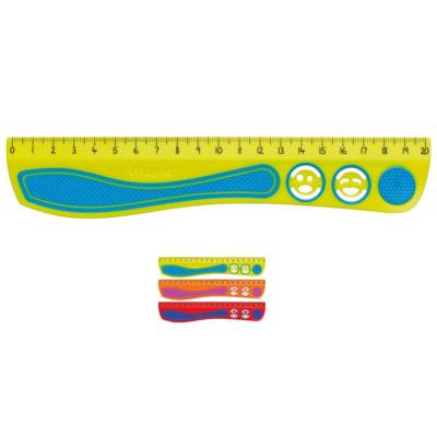 Règle plate Kidy Grip en plastique 20 cm Coloris aléatoire - MAPED