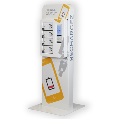 Borne de recharge sur pied 4 casiers Smart Plus - ChargeBox France