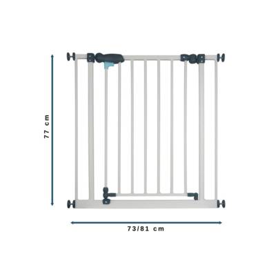 Barrière de protection AALTO pour enfants métal blanc - h.77 cm l.73 à 81 cm - Gedimat - NORDLINGER