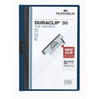 Chemise à clip DURACLIP ORIGINAL 30, format A4 Bleu Nuit - DURABLE