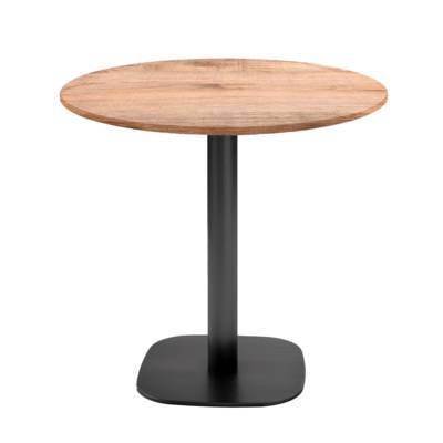Table pied noir Ø70cm tanin naturel - intérieur - RestooTab