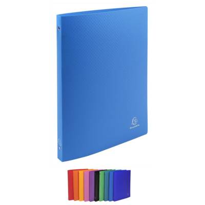 Classeur Polypro souple 4 anneaux 15 mm dos 20 mm A4 Coloris aléatoire - EXACOMPTA