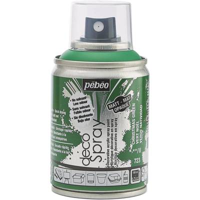 Aérosol 100 ml Peinture opaque permanente faible odeur VERT NOEL - PÉBÉO