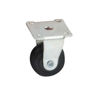 Roulette fixe à platine rectangulaire AVL - Roue caoutchouc Ø 40 - Charge 35 kg - 508641A