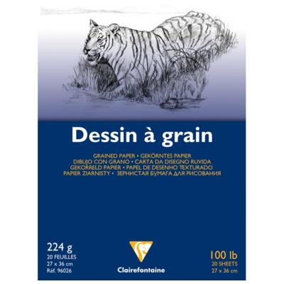 Bloc dessin grain fin 27x36 20 feuilles 224g - CLAIREFONTAINE