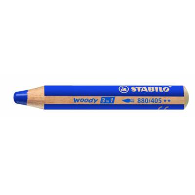 Crayon WOODY 3 en 1 Extra large Bleu Outremer - STABILO