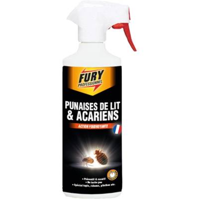 Flacon 500 ml Tue punaises de lit et acariens prêt à l'emploi - FURY