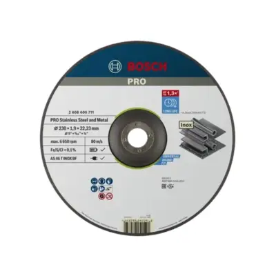 Disque EXPERT à tronçonner BOSCH à moyeu plat Spécial métaux 350X2.8X25.4 MM - Lot de 10 - 2608600543