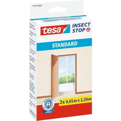 Pack de 2 Moustiquaires STANDARD pour portes 0,65x2,2 m Blanc - TESA