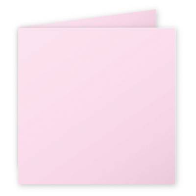 Pack de 25 Cartes pliées 210g 135x135 rose dragée - CLAIREFONTAINE