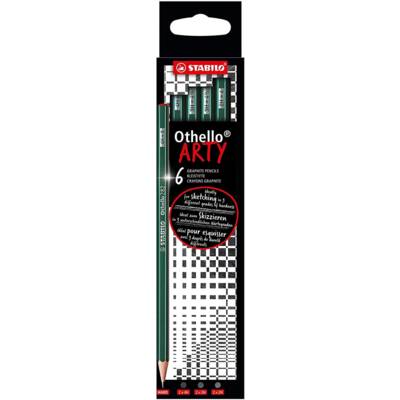 Etui 6 crayons graphite Othello mines assorties 2B, B, HB, F, H, 2H - STABILO