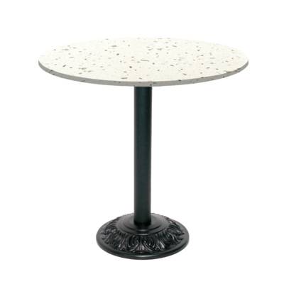 Table pied noir Ø70cm terrazzo cassata - intérieur - RestooTab