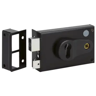 Serrure en applique horizontale - Réglable 52/60 mm - Fouillot gauche - Cylindre euro - ND10 9772 - METALUX SAS