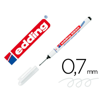 Marqueur edding permanent de précision e8850 à pointe ultra longue et fine 0.7/1mm forme ronde noir