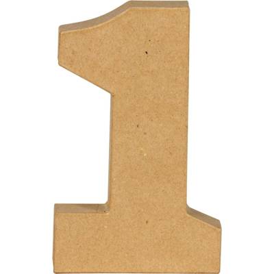 Chiffre 1 en Kraft 20cm à Décorer - DÉCOPATCH