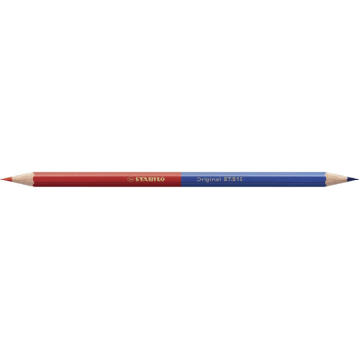 Crayon de couleur héxagonal ORIGINAL 87 Mine 2,5 mm Rouge et Bleu - STABILO
