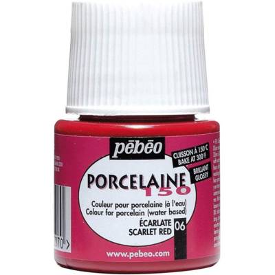 Flacon 45 ml Peinture P150 Porcelaine Coloris Ecarlate - PÉBÉO