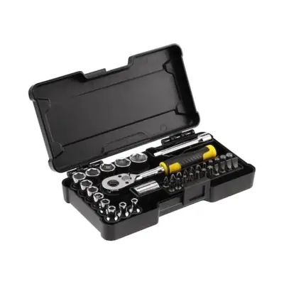 Coffret de douilles compact 1/4" STANLEY - Jeu de 37 pièces - STMT82672-0