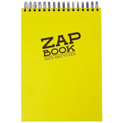 Zap book bloc d'esquisse recyclé spiralé en-tête A4 uni 80g 160 feuilles blanches couv aléatoire - CLAIREFONTAINE