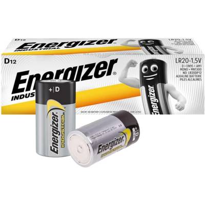 Pack 12 piles Industrial LR20 D Mono MN1300 - 1,5V - ENERGIZER