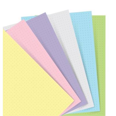 Recharge Feuille de notes bullet point format Pocket coloris pastels - FILOFAX